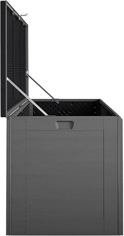 Cosco Outdoor Living 88180BGY1E Cosco Outdoor Patio Storage, Extra Large, 180 Gallons, Charcoal Deck Box, Black/Gray