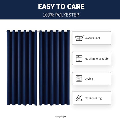Outdoor Indoor Curtains W84 x L84 for Patio - Weather-resistant Window Panels Privacy Protect Grommet Top Thermal Insulated Home Curtain for Porch Pergola Lawn Garden Hot Tub Area (2 Panels)