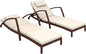 Outsunny Wicker Chaise Lounge Chair Outdoor Set of 2, 5-Position Adjustable Reclining Pool Lounge Chairs with Wheels, Rattan Outdoor Lounger with Cushion, Armrests for Poolside Beach Backyard, Beige