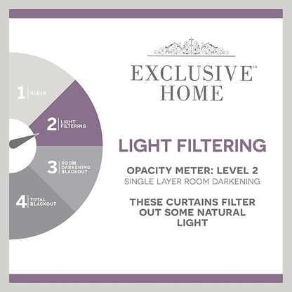 Exclusive Home Cabana Solid Indoor/Outdoor Light Filtering Hook-and-Loop Tab Top Curtain Panel Pair, 54"x144", Taupe