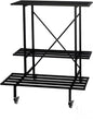 Zhongma 3 Tier Metal Heary Duty Plant Stand with Wheels, 35.43 L x 17.5 W x 38.6H . Space saving Plant Stand