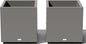 Veradek Block Series Cube Plastic Planter - Large Square Planter for Indoor or Outdoor Patio/Garden | Durable All-Weather Use with Drainage Holes | Modern Décor for Tall Plants, Trees, Flowers