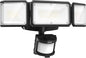 LEPOWER Battery Powered LED Flood Light Outdoor,1500LM Motion Sensor Security Lights, IP65 Waterproof,Wireless Flood Light Battery Operated,3 Head Motion Detector Light for Garage,Yard,Porch(Black)