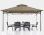 ABCCANOPY Gazebos for Patios 10x12 - Outdoor Steel Frame Gazebo for Lawn Backyard Garden Deck (Khaki)