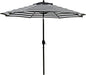 Sunnyglade 9' Patio Umbrella Outdoor Table Umbrella with 8 Sturdy Ribs (Black and White)