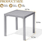 Side Tables Set of 2, Square Metal Patio End Tables