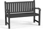 Outdoor Bench, Waterproof & Weatherproof Garden Bench with Ergonomic Design, 2-Person Resin Bench for Porch, Deck, Patio, Outdoor, Garden & Park(Black)