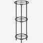 CASIMR Plant Stand Indoor Outdoor, Metal Rustproof Flower Shelf 3 Tier 32.3 inch, Tall Multiple Plant Pot Holder Rack for Garden Patio Living Room Corner Balcony, Black
