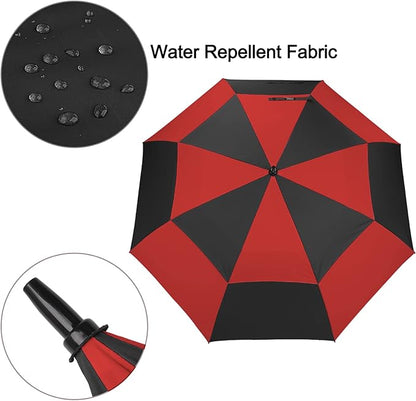 G4Free 47/54/62/68/72 Inch Automatic Open Golf Umbrella Oversize Extra Large Double Canopy Vented Windproof Waterproof Stick Umbrellas