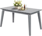 VINGLI Rectangular Outdoor Dining Table, Solid Cedar Wood Patio Table for 4-6 People, Waterproof Garden Table for Yard, Deck, Poolside (Gray)