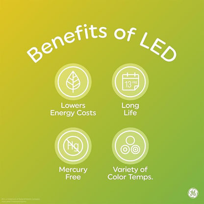 GE LED+ Motion Sensor LED Light Bulbs, 12W, Outdoor Security Lights, Daylight, A21 2 Count (Pack of 4)