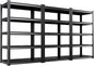 Set of 3 71"H-35"W Garage Shelving-2050LBS 5 Tier Storage Shelves,Adjustable Heavy Duty Metal Shelving Unit and Storage Large Rack,Utility Steel Shelf For Shop Warehouse Industrial Pantry 71"x35"x16"