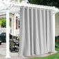 RYB HOME Extra Wide Outdoor Curtains for Patio Waterproof Heavy Duty Thermal Insulated in Summer Full Coverage Privacy for Gazebo, Cabana & Pergola, W100" x L108", Light Grey, 1 Panel