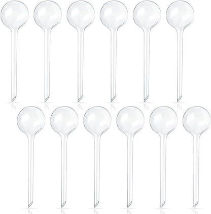 12 Pcs Large Plastic Self-Watering Bulbs,Clear Automatic Watering Globes,Clear Automatic Watering Bulbs for Plants,Graden,Flowers