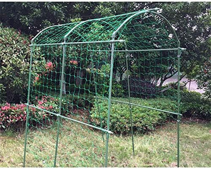 Pack of 2 Cucumber Tomato Trellis Netting, Heavy Duty Garden Netting for Climbing Plants Support, Pea, Grape, Bean, Fruit, Vegetables - 4" Mesh Size, 6Ft x 9Ft