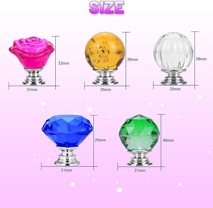 Decorative Garden Stakes Set, 238 Pieces DIY Kit with Crystal Light Globe