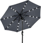 Best Choice Products 10ft Solar Polyester LED Lighted Patio Umbrella w/Tilt Adjustment and UV-Resistant Fabric
