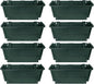 Self-Watering Wall Mounted Planter Set, Indoor and Outdoor Vertical Planter, Stackable Wall Mounted, for Balcony Decoration (Blackish Green 8 Pack)