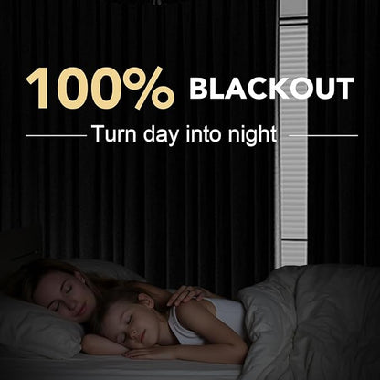 H.VERSAILTEX Linen Blackout Curtains 96 Inches Long, 100% Absolutely Blackout Thermal Insulated Textured Linen Look Curtain Draperies for Living Room with White Liner, 2 Panels, Dove Gray