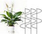 4 Pack Small Wavy Trellis for Potted Plants Indoor, 15 in Garden Trellis for Climbing Plants Outdoor, Single Stick Metal Climber Support Stakes for Vine Ivy Hoya Flower (Black)