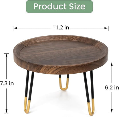 Plant Stand Indoor Outdoor, Mid Century Style Walnut Wood Color Plant Stand,Waterproof Design Modern Plant Table,Easily Assemble Come With Tools,Nice For Room Decor (L)