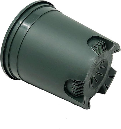 1.5 Gallon Green Nursery Pot Plastic Planters for Outdoor Indoor Plants Gardening Flower Pots 10-Pack 7.5 in Pot Liners with Drainage Holes