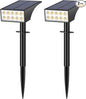 Solar Spot Lights Outdoor Waterproof IP65, Bright LEDs Solar Landscape Lighting for Outside Garden Yard, Solar Powered Spotlights for Accent Uplighting Backyard Statue Palm Tree, 2 Pack/Warm