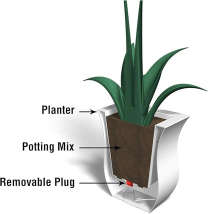 Mayne 5873-ES Polyethylene Planter, Espresso 16x16