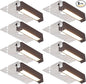 LEONLITE 8-Pack 4 Inch LED Hardscape Lighting, Update Retaining Wall Lights, LED Landscape Lighting, 12-24V AC/DC Paver Light Low Voltage, 1W/2W/3W Dimmable Outdoor Step Lights, 2700K Soft White, ETL