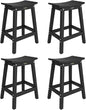 VINGLI 24 Inch Outdoor Bar Stools Set of 4, HDPE Weather Resistance Counter Height Bar Stools Durable Heavy Duty Patio Chairs for Bar Deck Balcony Kitchen Counter and Yard (Black, 24 Inch 4 PC)