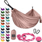 Gold Armour Camping Hammock - XL Double Hammock Portable Hammock Camping Accessories Gear for Outdoor Indoor with Tree Straps, USA Based Brand (Rose Gold)