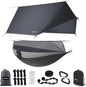 Sunyear Camping Hammock, Portable Single & Double Hammock with Net, 2 Person Hammock Tent with 2 * 10ft Straps, Best for Outdoor Hiking Survival Travel