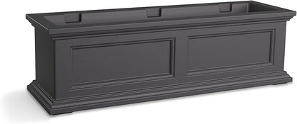 Mayne Fairfield 3-Foot Window Box – Self-Watering, Weather-Resistant Planter for Flowers – Durable Design for Outdoor Use, Perfect for Windows