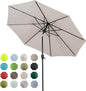 Tempera Patio Market Outdoor Table Umbrella with Auto Tilt and Crank, Large Sun Umbrella with Sturdy Pole & Fade Resistant Canopy, Easy to Set