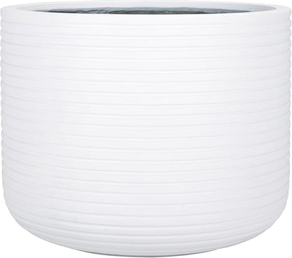 SAFAVIEH Outdoor Collection Nardo White Cement Ficonstone Planter Pot