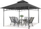 MASTERCANOPY Outdoor Garden Gazebo for Patios with Stable Steel Frame (11x11, Dark Gray)