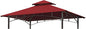 Eurmax USA High Performance Grill Gazebo Canopy Replacement Cover 5x8 BBQ Gazebo Shelter Top（Burgundy）
