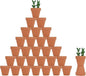 32pcs Small Mini 2" Terracotta Pot Clay Ceramic Pottery Planter, Cactus Flower Nursery Terra Cotta Pots, with Drainage Hole, for Indoor/Outdoor Succulent Plants, Crafts, Wedding Favor