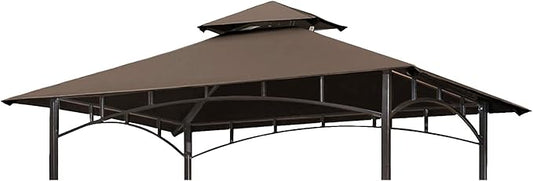 Eurmax USA High Performance Grill Gazebo Canopy Replacement Cover 5x8 BBQ Shelter Top（Coffee）