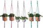 ELANE 6PCS Macrame Plant Hanger Indoor Hanging Planter Basket Decorative Tassels Flower Pot Holder for Indoor Outdoor Home Decor(Pink,Grey,Green)