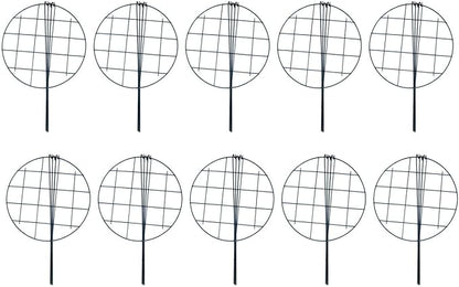 MTB Supply 10 Pack 16 x 24 inch Peony Cages,Grow Through Plant Support Stakes, Flower Support Hoops Heavy Plants Brace Rings