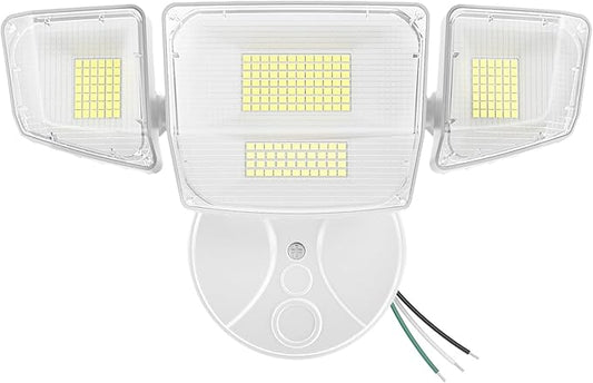 Onforu 90W Flood Lights Outdoor, 10000LM Ultra Bright 4-Head LED Security Light with Switch Control, IP66 Waterproof 6500K Exterior Lights for Yard Garage Patio
