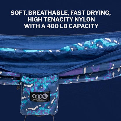 ENO, Eagles Nest Outfitters DoubleNest Lightweight Camping Hammock, 1 to 2 Person, Special Edition Colors, ATC