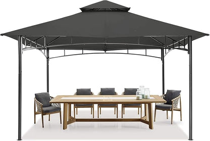 MASTERCANOPY Outdoor Garden Gazebo for Patios with Stable Steel Frame (11x11, Dark Gray)