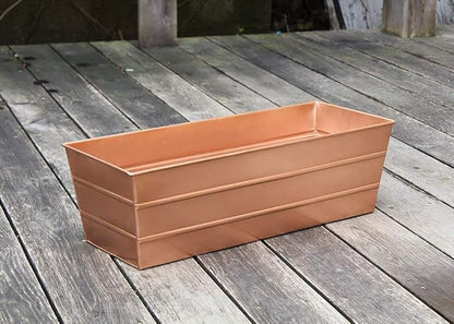 Achla Designs C-20C Copper Plated Flower Box, Medium Window Flowerbox Planter