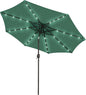 Blissun 9 ft Solar Umbrella, Patio Umbrella with 32 LED Lights, Outdoor Table Market Umbrella for Garden, Deck, Backyard (Seaglass)