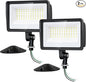 Onforu 65W LED Flood Lights Outdoor with Knuckle Mount, 7800LM Super Bright Garage Security Lights, IP66 Waterproof, 6500K Outside led Lights for Yard, Garage, Garden 2 Pack