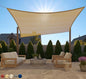 GORILLA GRIP Heavy Duty Sun Shade, UV Protection Fade Tear and Rust Resistant Rectangle Sunshade Canopy, Curved Edges Blocks Sunlight, Breathable Sail, Outdoor Patio, Lawn Garden, 8x10 FT Sand