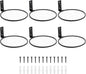 6 Pack 8 Inch Wall Flower Pot Holder Ring Plant Hanger, Metal Planter Hooks Wall Mounted Bracket Heavy Duty for Outdoor Indoor