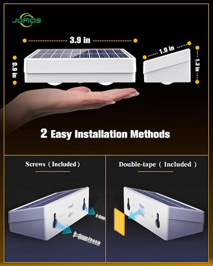 Solar Fence Lights 16 Pack, 50 Lumens Outdoor Solar Lights with 12 Modes RGB Color Glow LED，Waterproof, Solar Lights for Patio, Backyard, Deck, Fence, Railing(White Shell)